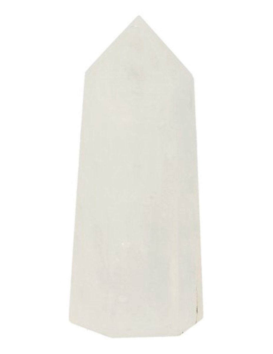 Ruben Robijn Bergkristal edelsteen punt 7-8 cm Wit / transparant