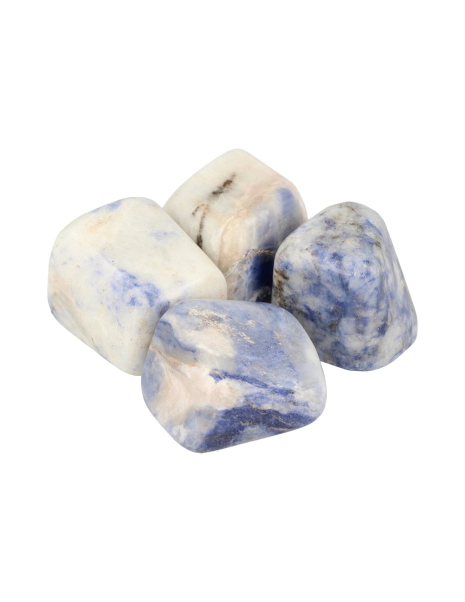 Ruben Robijn Afghaniet 250 gr. trommelstenen (mt3) Wit/blauw