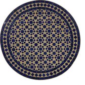 Mozaïek tafel uit Marokko - Rond -M60-9