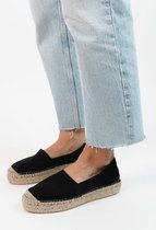 Sacha - - Zwarte suède espadrilles - Maat 38