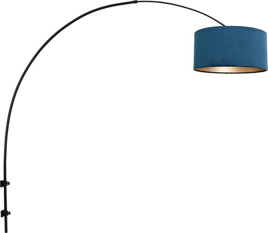 Applique Steinhauer Gramineus – Hauteur réglable – E27 (grand luminaire) – bleu et noir