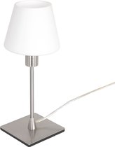Lampe de table Steinhauer Ancilla - E14 (petit culot) - opale et acier