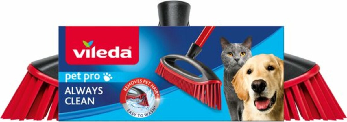 Vileda Pet Pro Opzetstuk bezem borstel voor Always Clean haar- en vachtborstel