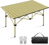 Campingtafel, opvouwbare klaptafel, 95 x 55 x 50 cm, aluminium, campingtafel, grilltafel, outdoor, tuintafel, inklapbaar voor balkon, tuin, camper, picknick, vissen, stranden