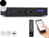 auna AMP-CD608 Amplificateur stéréo DAB HiFi - radio DAB+ intégrée - Bluetooth - entrée optique - télécommande - 4x100W RMS