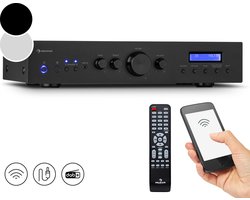 Auna Amp-CD608 DAB Hifi-Stereo versterker - 4X100W - RMS DAB+ Bt Opt. Afstandsbediening - Zwart