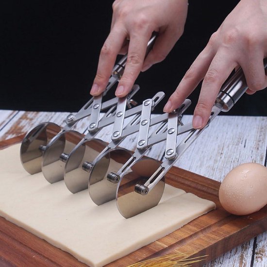 Deegsnijder 5 wielen, Cake Divider Gebak Wiel Deegsnijder 5 wielen, Cake Divider Gebak Wiel