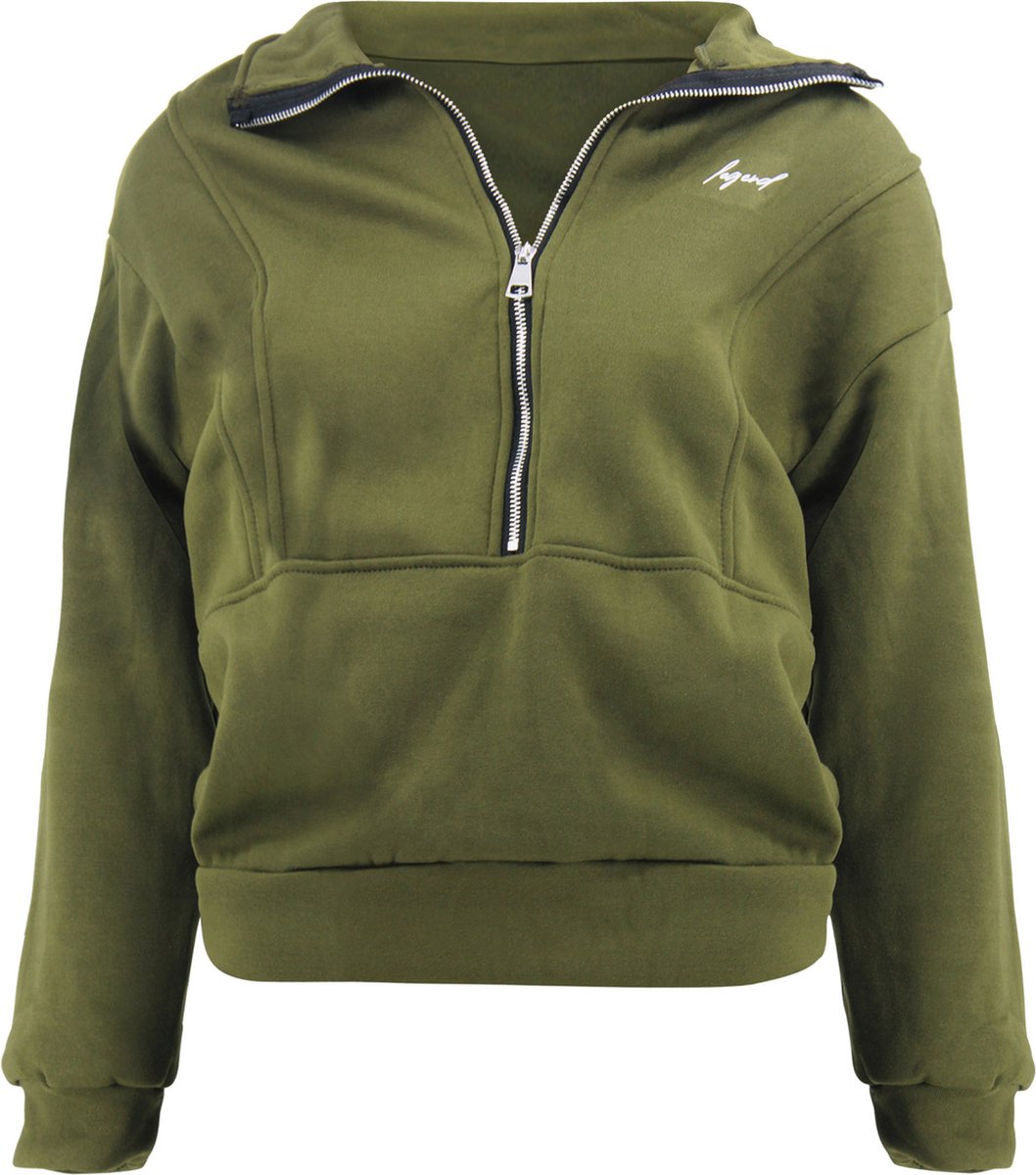 Legend ChiComfort luxe Dames half zip sweater Groen