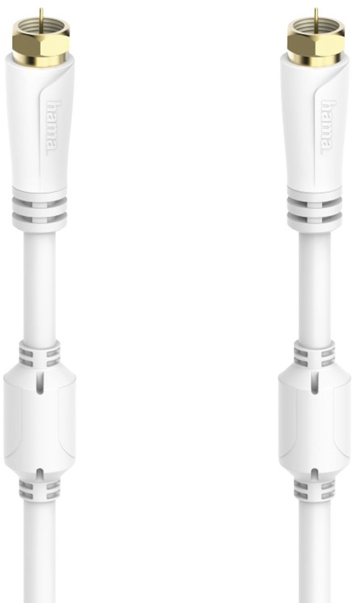 Hama SAT-aansluitkabel, F-connector - F-connector, verguld, 10,0 m, 100 dB