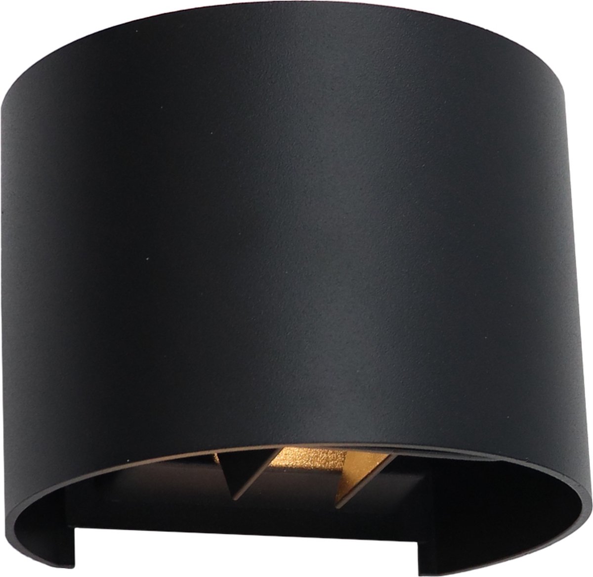 Olucia - DION - Slimme Wandlamp - Zwart - Vorm: Rond