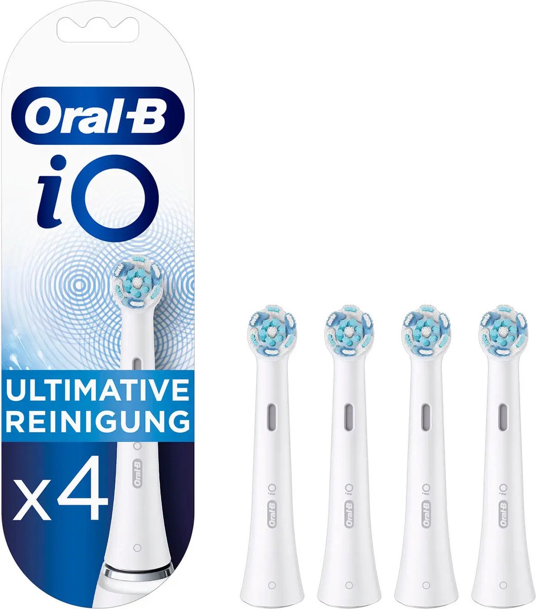 Bol.com Oral-B iO Ultimate Clean Opzetborstels Wit - 4 Stuks aanbieding