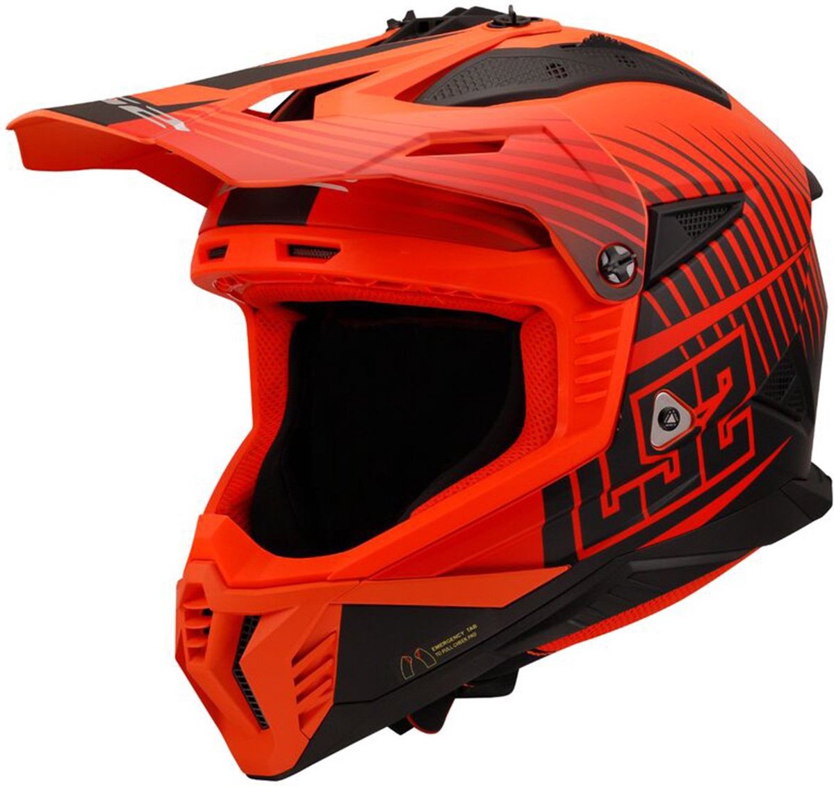 LS2 MX708 Fast II Duck M.H-V Orange Red-06 3XL - Maat 3XL - Helm