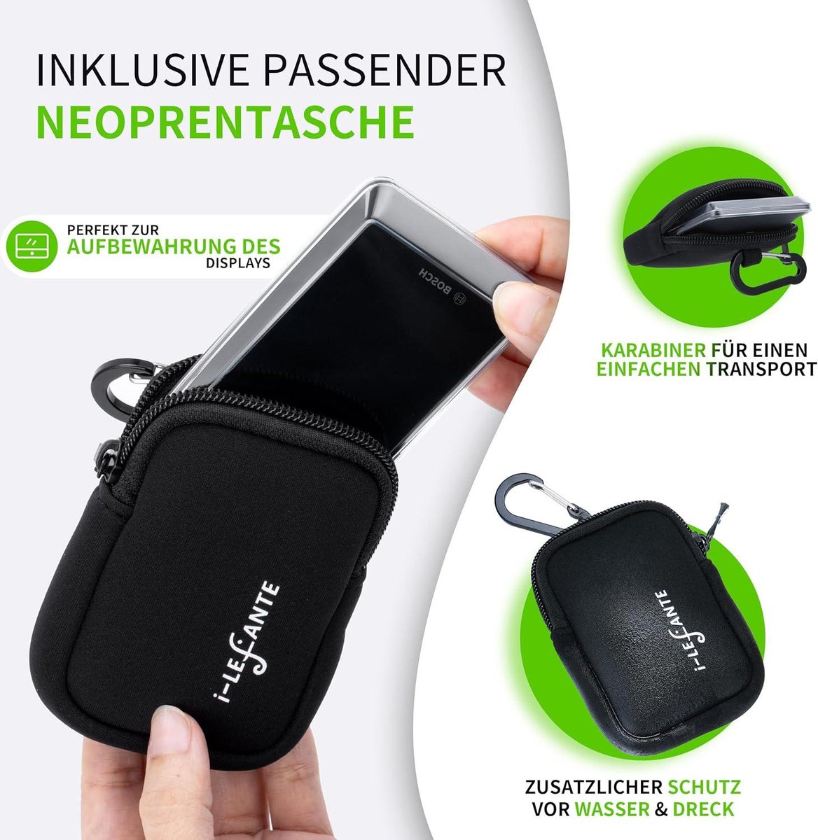 NEWZEROL Coque De Protection Complète En Silicone Avec Boucle Pour Bosch Kiox 500 Antichoc Et Protection D'écran Intégrée