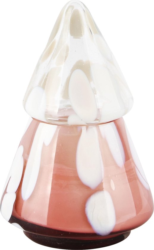 Décoratif | Bougie parfumée Boompje 'Chic Rouge', parfum pin, verre/cire, 9x9x16cm | A248035