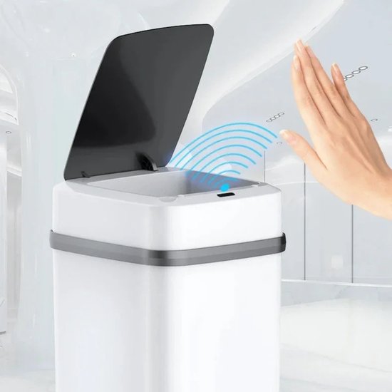 Boncy® Premium Prullenbak met Sensor - Pedaalemmer Afvalbakje met Deksel - 11 Liter Afvalbak Badkamer, WC, Kamer of Aanrecht - Mini Pedaalemmers Vuilnisbak - Prullenbakken Vuilbak Toilet Prullenmand