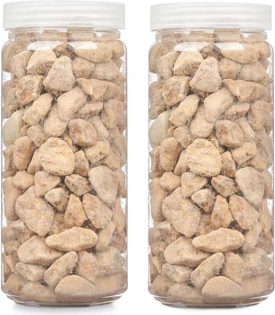 Giftdecor decoratie stenen/steentjes/kiezels - naturel - 10-20 mm steentjes - 1400 gram - Aquarium en vazen vulling