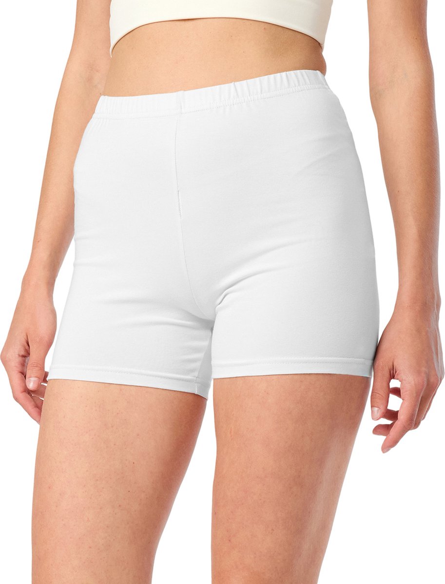 Merry Style MS-MS10-283-LE Dames Leggings - Sport - Vrijetijdsbroek - Kort - Viscose - Sporbroek - Yogabroek - Wit - 3XL