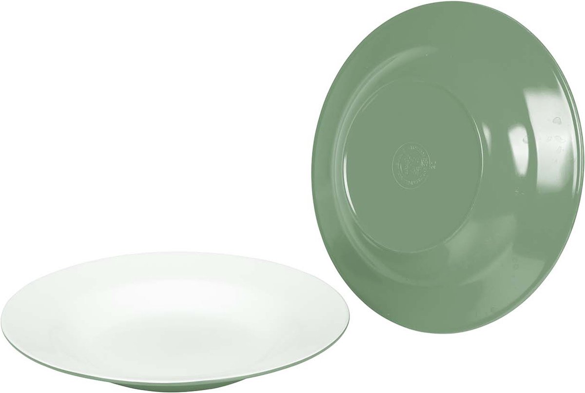 Bo-Camp - Diepbord - Two-Tone - Melamine - 4 Stuks - Groen