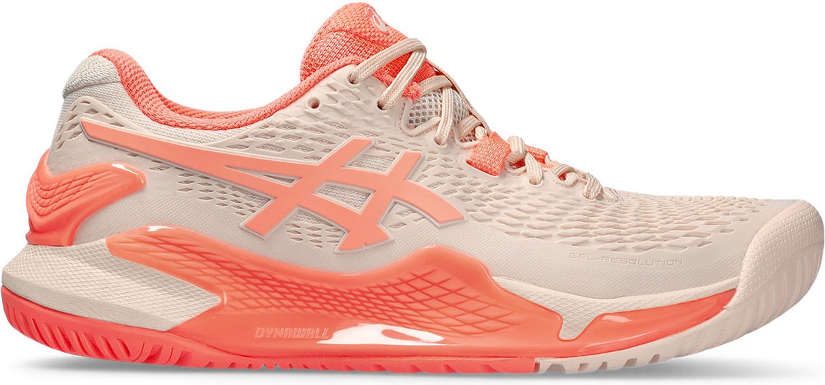 ASICS Gel-Resolution 9 Tennisschoenen – Pearl /Sun Gel-Resolution Tennis Dames Tennisschoenen Wit