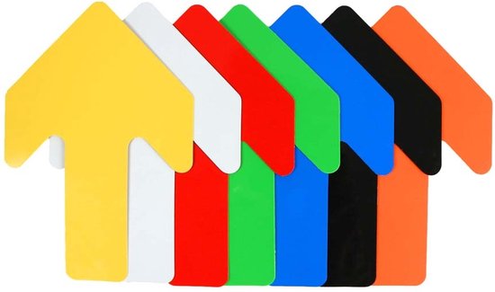 Flèche Wit 90 x 130 mm - autocollant de sol avec couche supérieure lisse