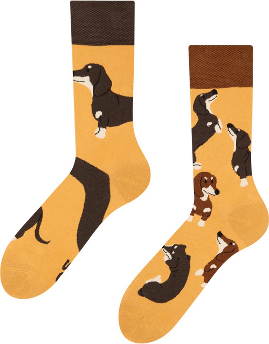 Dedoles Sokken - Teckels - mismatched regular socks - unisex maat 39-42