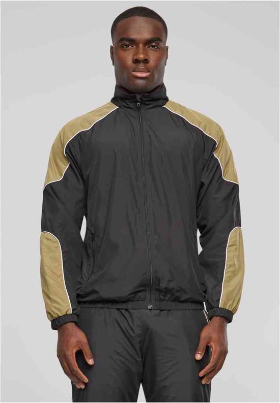 Urban Classics - Piped Trainings jacket - 4XL - Zwart