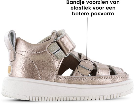 Baby | Sandalen | Meisjes | rose gold | Leer | Shoesme | Maat 21