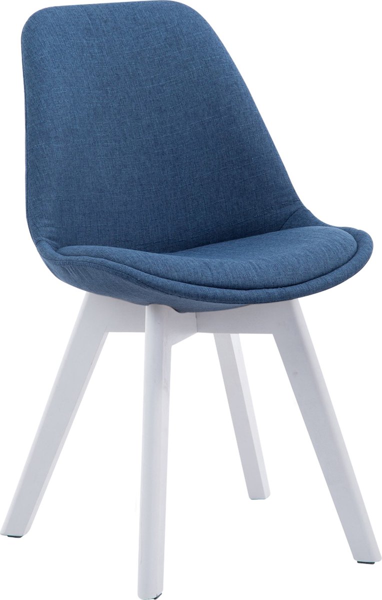 CLP Borneo V2 Eetkamerstoel - Stof blauw wit