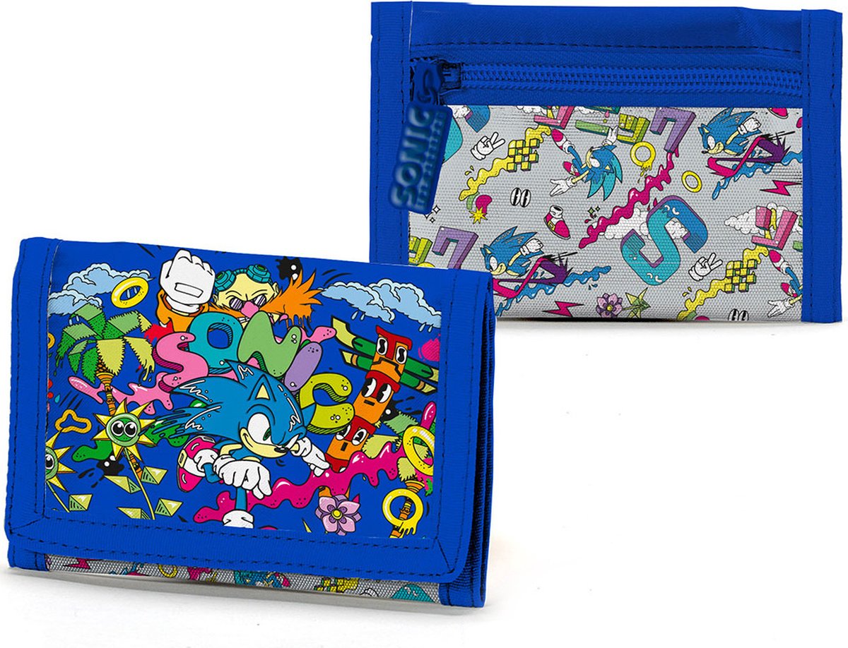 Sonic Portemonnee, Cartoon - 13 x 8 cm - Polyester