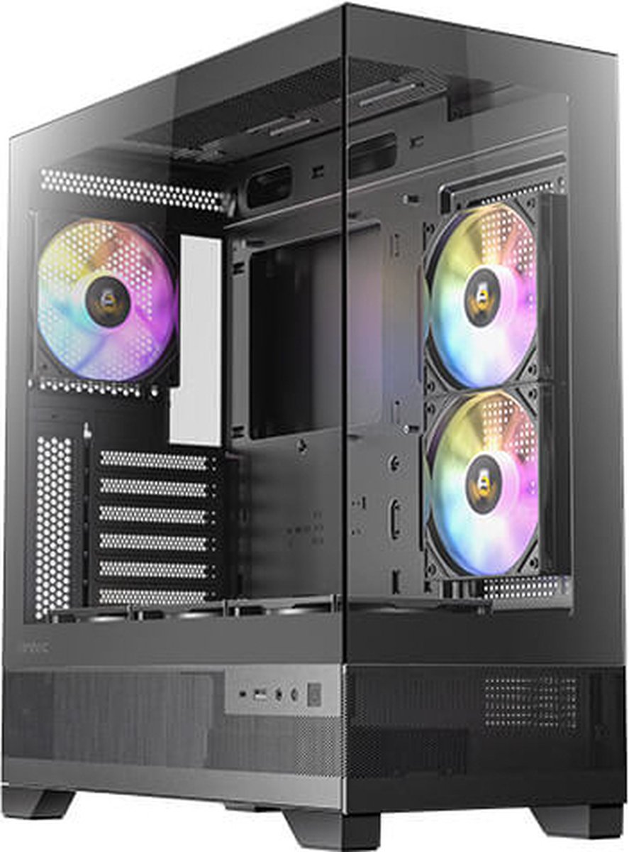 Antec CX700 Elite RGB tower behuizing 1x USB-A | 1x USB-C | Tempered Glass