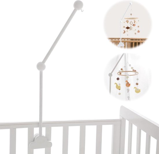 Mobiele houder voor babybed, belhouder, mobiele babyhouder, babywieg, mobiele houder voor ophanging, windgong, speelgoed