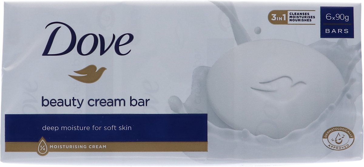 Dove Voordeelverpakking van 2 x Soap 90g Cream Bar 6 Pack ( 76)