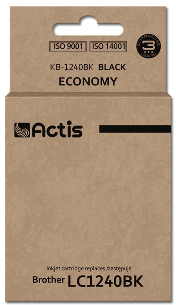 Actis KB-1240Bk Inkt (vervangt Brother LC1240BK/LC1220BK; Standaard; 19 ml; zwart)