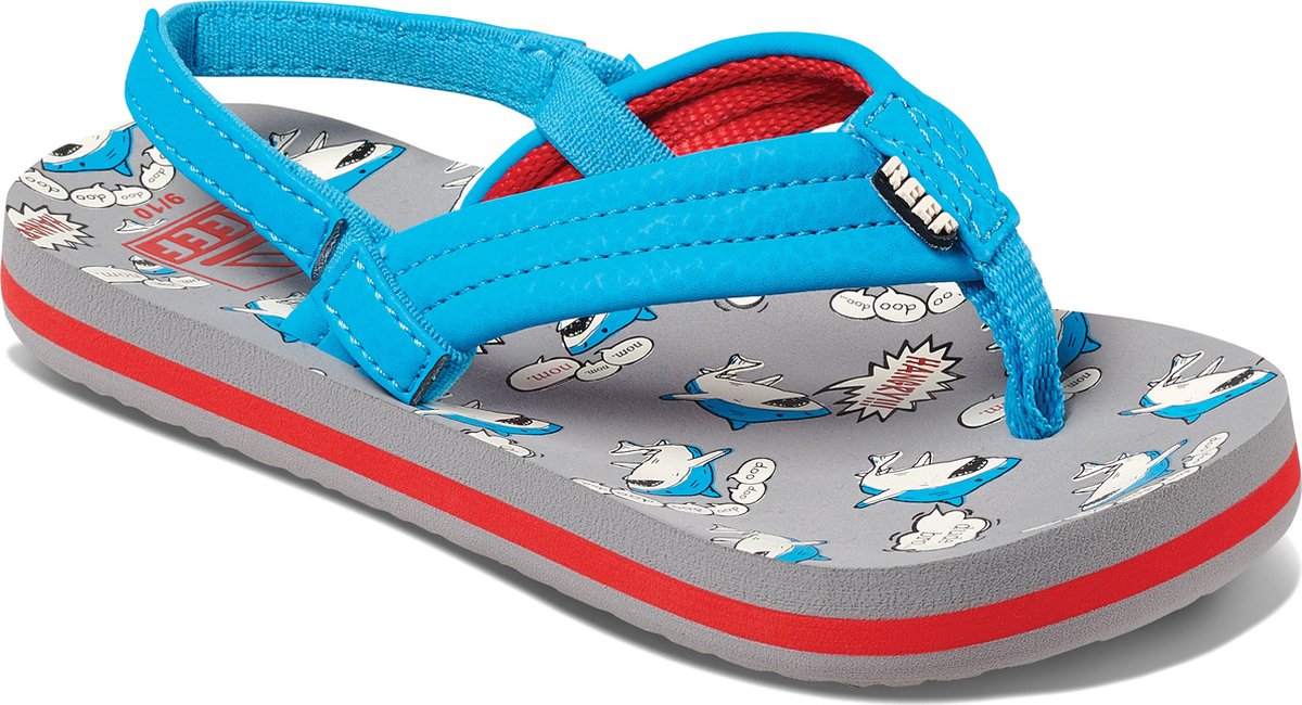Reef Little Ahi Slippers Nom/Nom Blauw