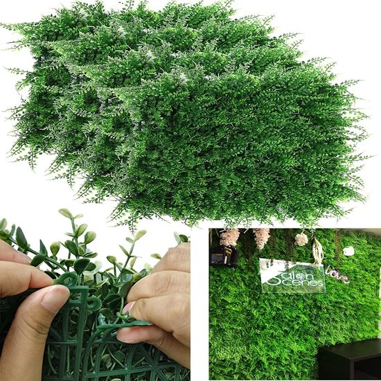 Déco Terrasse Mariage Lot De 2 Panneaux Muraux Plantes Artificielles 40x60cm - Décoration Jardin, Terrasse & Mariage