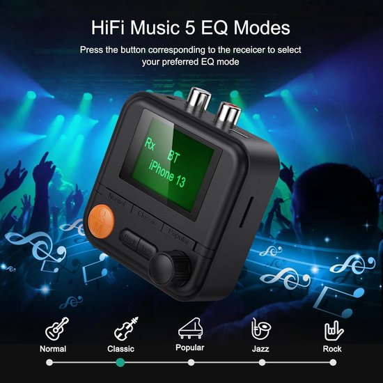 Draadloze Bluetooth 5.1 Ontvanger Zender Adapter Dongle Nfc Tf Kaart 35mm Jack Voor Auto Muziek Audio Aux Stereo Hifi Hoofdtelefoon