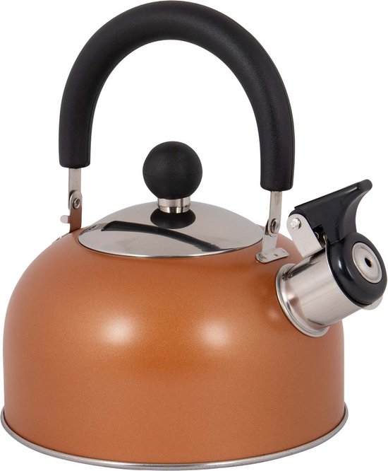 Bo-Camp - Collection Industrial - Bouilloire sifflante - Rhoda - 1,2 Litre - Inox - Induction
