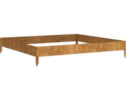 vidaXL - Plantenbak - verhoogd - 100x100x18,5 - cm - cortenstaal