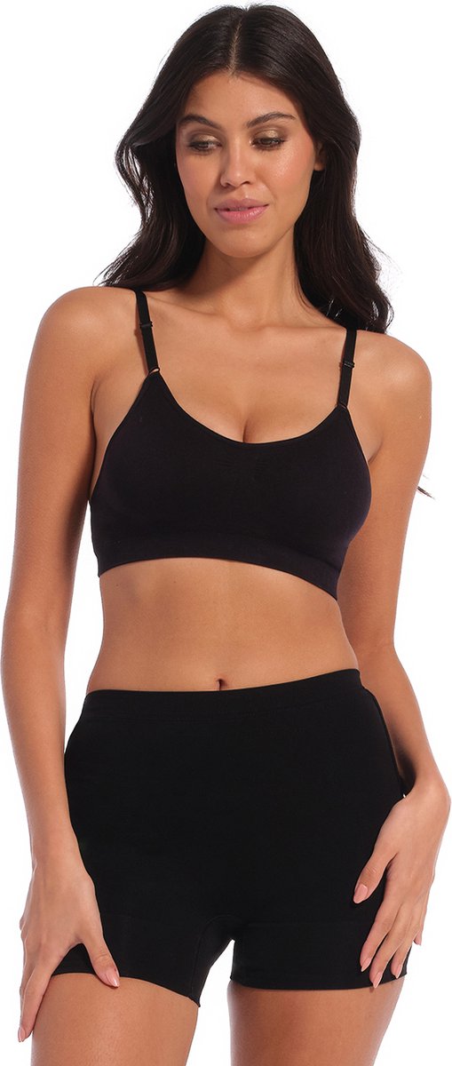 MAGIC Bodyfashion Low Back Short Dames Corrigerend ondergoed - Black Zwart