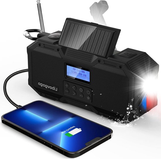 Noodradio Draagbare DAB FM radio Waterdichte Bluetooth luidspreker noodradio-draagbare-dab-fm-radio-waterdichte-bluetooth-luidspreker