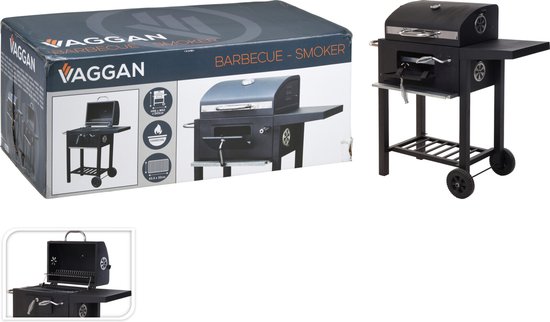 Vaggan Luxe Houtskool Barbecue - Grilloppervlak (LxB) 44 X 32 cm - Staal - Matzwart van Vaggan — afbeelding 2