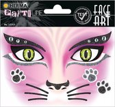 HERMA Face Art Sticker Pink Cat