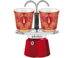 Bialetti Mini Express Deco Glamour + 2 kopjes - 90ml