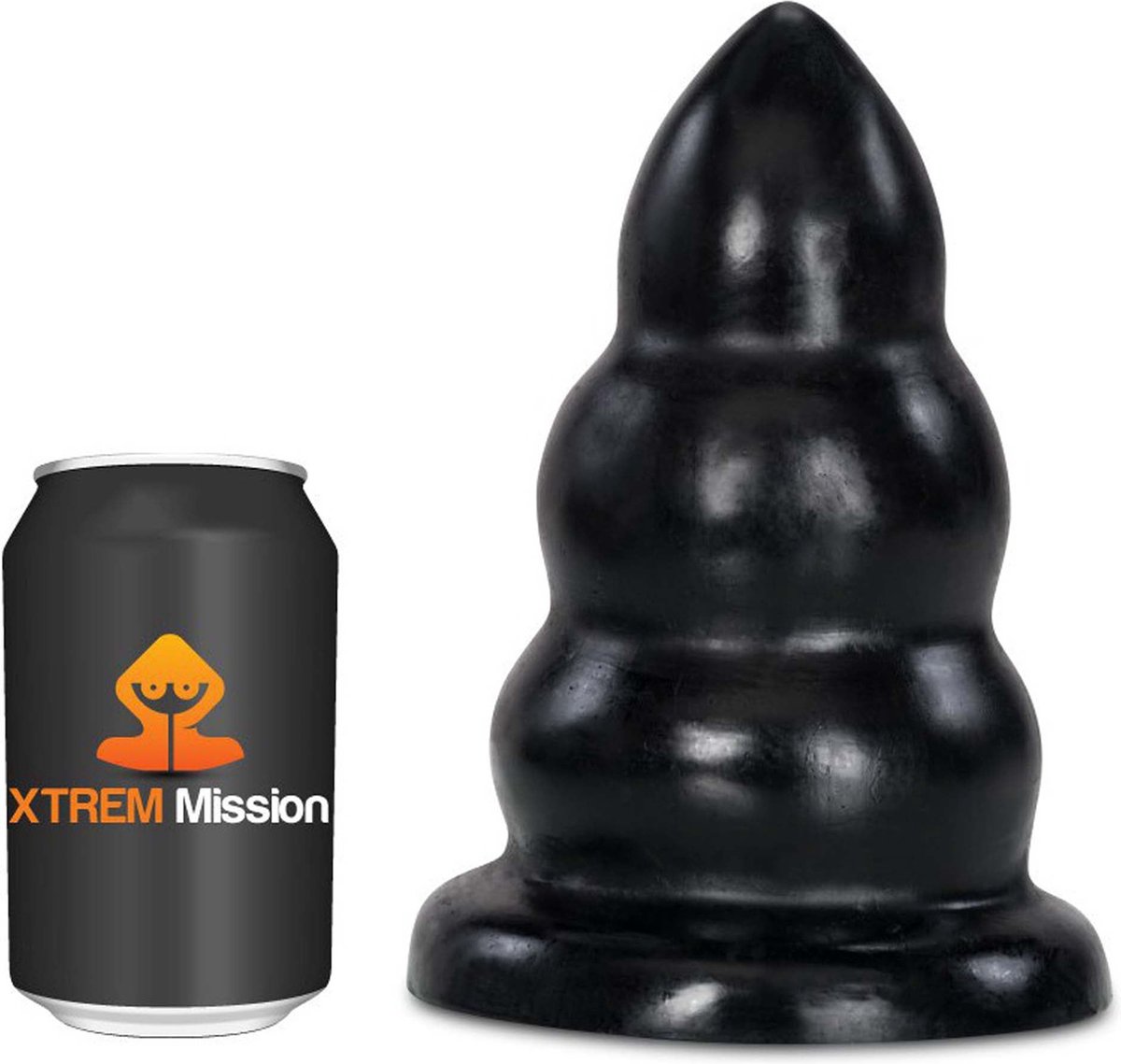 Gangbangster - Mission Takeover - Buttplug - 19 x - 10 cm - PVC - Zwart