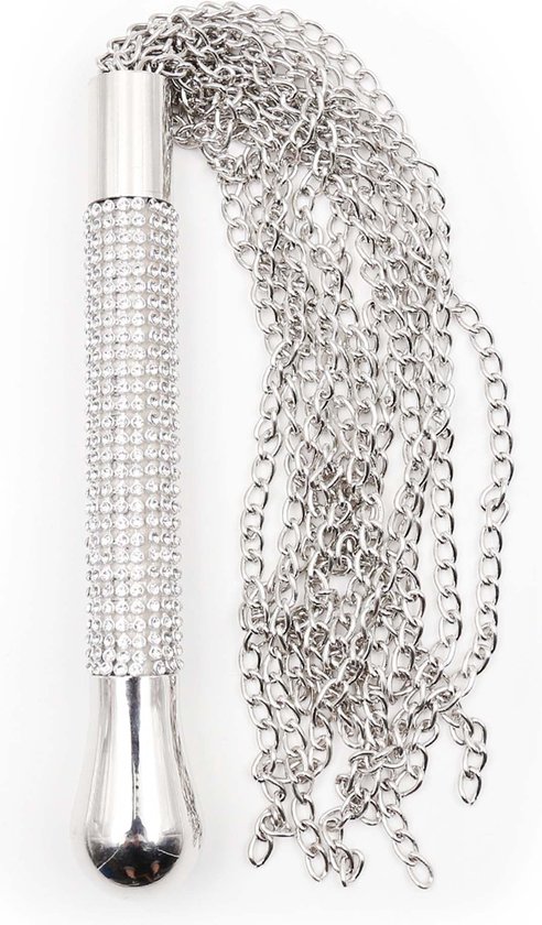 Foto: Smart moves kettingen flogger handvat strass steentjes 44 cm zilver