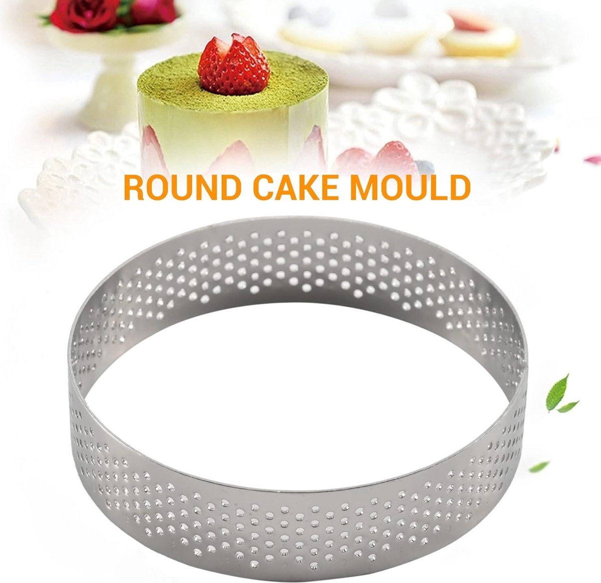 INOXPRAN - 3 stuks ronde uitsteekvormen van roestvrij staal, praktisch en comfortabel in de keuken, ideaal voor het bereiden van eerste borden, tartaar of dessert, afmetingen 7,5 cm