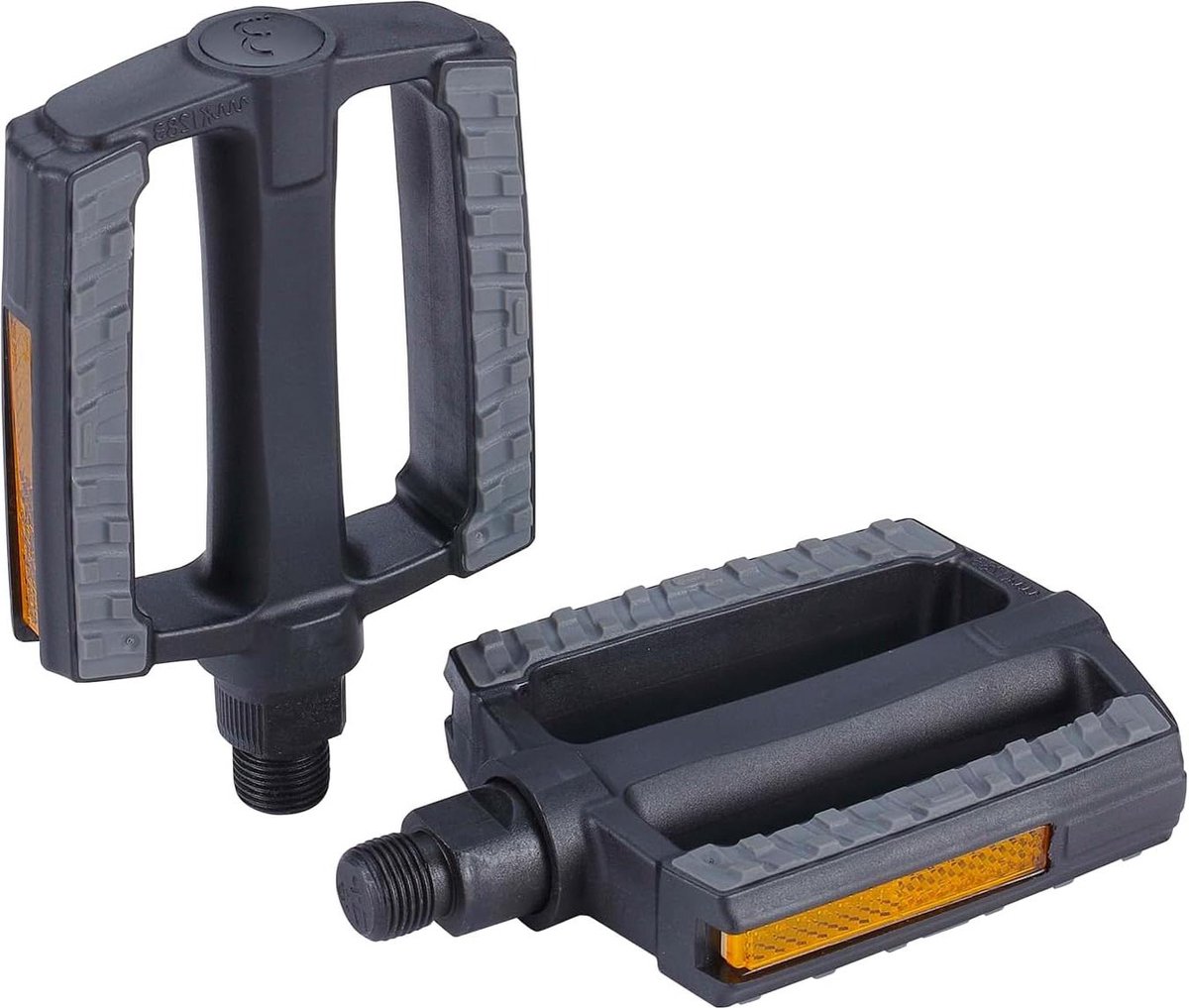 BBB CyclingSteadyRider Fietspedalen met antislip rubberen oppervlak en reflectoren - zwart borsteltalas Trappers Fatbike