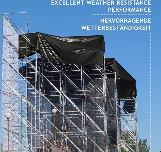 RICHIE Waterdichte stapelstoelhoezen voor tuinstoelen, winddicht, anti-uv, zwaar belastbare 420D Oxford-stof, liggende buitenterrasstoelhoes, 68 x 96 x 110 / 150 cm - zwart
