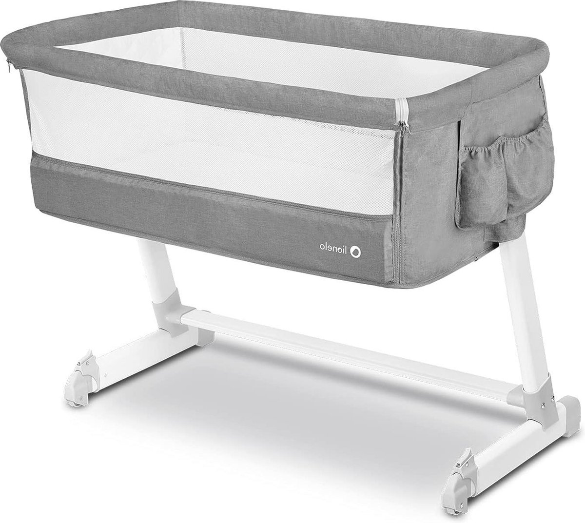 Bol.com Theo Plus Kinderbed 94 x 58-70 x 67-82 cm - Hoogteverstelling - Wielen - Muggennet - Transporttas - tot 9 kg - Co Sleeper aanbieding