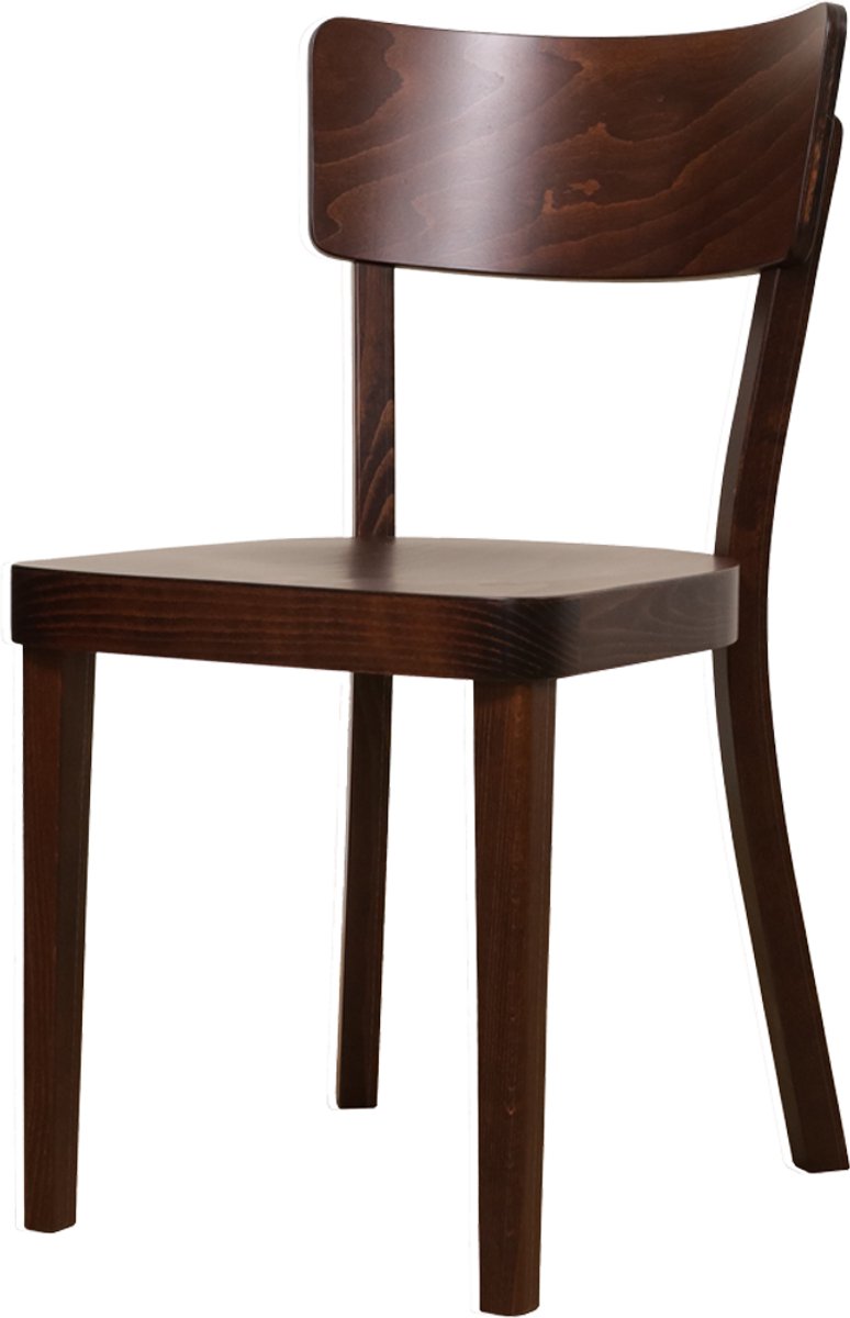 Fameg Fergus Eetkamerstoel Walnoot - Hout - Design - Retro - Japandi - Donkerbruin